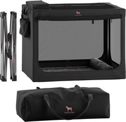Noah & Paw Collapsible Soft-Sided Dog Crate, Black, 30-in
