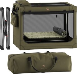 Noah & Paw Collapsible Soft-Sided Dog Crate, Green, 36-in