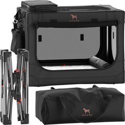 Noah & Paw Collapsible Soft-Sided Dog Crate, Black, 26-in