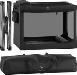Noah & Paw Collapsible Soft-Sided Dog Crate, Black, 42-in