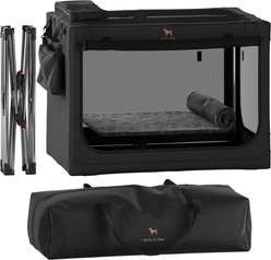 Noah & Paw Collapsible Soft-Sided Dog Crate, Black, 36-in