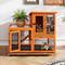 Show in main carousel: Coziwow 2-Tier Outdoor & Indoor Wooden Rabbit Hutch with Wheels & Pull-Out Trays, 38.98-L, Orange slide 7 of 9