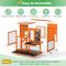 Show in main carousel: Coziwow 2-Tier Outdoor & Indoor Wooden Rabbit Hutch with Wheels & Pull-Out Trays, 38.98-L, Orange slide 9 of 9
