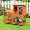 Show in main carousel: Coziwow 2-Tier Outdoor & Indoor Wooden Rabbit Hutch with Wheels & Pull-Out Trays, 38.98-L, Orange slide 1 of 9