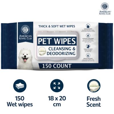 Show full view: American Kennel Club Hypoallergenic, Alcohol-Free Fresh Dog Wipes, 150 count slide 2 of 3
