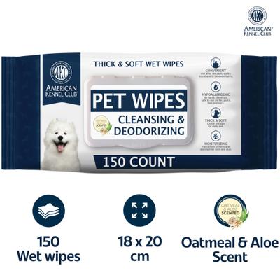 Show full view: American Kennel Club Hypoallergenic, Alcohol-Free Oatmeal Dog Wipes, 150 count slide 2 of 3