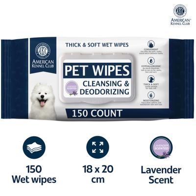 Show full view: American Kennel Club Hypoallergenic, Alcohol-Free Lavender Dog Wipes, 150 count slide 2 of 4