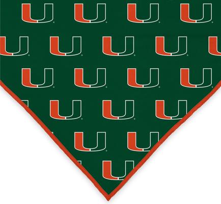 Show full view: ShopInstaPets Miami Hurricanes Dog Bandana, Large slide 4 of 4