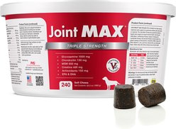 Joint MAX Triple Strength Soft Chews Hip Dysplasia & Arthritis, Glucosamine Supplement for Dogs, 240 count slide 1 of 9