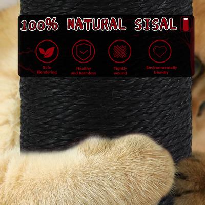 Show full view: KZLAA 45-in Sherpa Cat Scratching Post & Scratcher with Interactive Ball Toys & Self Groomer Brush, Black slide 5 of 7