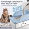Show in main carousel: UPSKY Stainless Steel Leak-Proof & Non-Stick Cat Litter Box with Lid, Scoop & Mat, X-Large, Blue slide 4 of 9