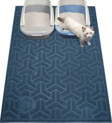 UPSKY Waterproof & Extra Large Pretty Litters Cat Litter Trapping Mat, 35 x 47-in, Blue