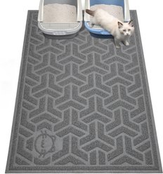 UPSKY Waterproof & Extra Large Pretty Litters Cat Litter Trapping Mat, 35 x 47-in, Grey