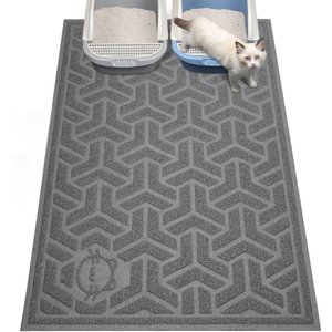 UPSKY Waterproof & Extra Large Pretty Litters Cat Litter Trapping Mat, 35 x 47-in, Grey