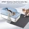 Show in main carousel: UPSKY Stainless Steel Leak-Proof & Non-Stick Cat Litter Box with Lid, Scoop & Mat, X-Large, Blue slide 8 of 9