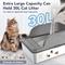 Show in main carousel: UPSKY Stainless Steel Leak-Proof & Non-Stick Cat Litter Box with Lid, Scoop & Mat, X-Large, Grey slide 4 of 8