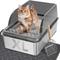 Show in main carousel: UPSKY Stainless Steel Leak-Proof & Non-Stick Cat Litter Box with Lid, Scoop & Mat, X-Large, Grey slide 1 of 8