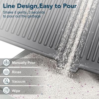 Show full view: UPSKY Waterproof & Washable Cat Litter Trapping Mat, Black, 31 x 24-in slide 5 of 8