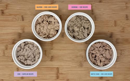 Show full view: Gunnis Taste of Iceland Cod & Capelin Recipe with Kelp Wet Dog Food Topper, 4.5-oz can, case of 12 slide 5 of 5