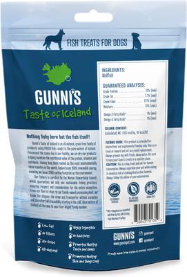 Show full view: Gunnis Taste of Iceland Wolffish Skin Chips Dehydrated Dog Treats, 9-oz bag slide 3 of 5