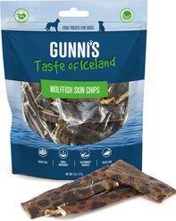 Gunnis Taste of Iceland Wolffish Skin Chips Dehydrated Dog Treats, 9-oz bag