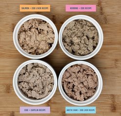 Gunnis Taste of Iceland Salmon & Cod Liver Recipe Wet Cat Food Topper, 3-oz can, case of 17 slide 2 of 4