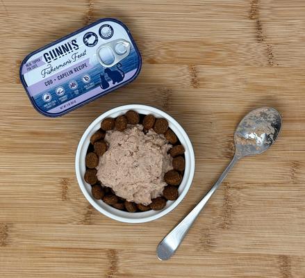 Show full view: Gunnis Taste of Iceland Cod & Capelin Recipe Wet Cat Food Topper, 3-oz can, case of 17 slide 4 of 5