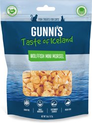 Gunnis Taste of Iceland Wolffish Mini Morsel Dehydrated Cat Treats, 1.5-oz bag