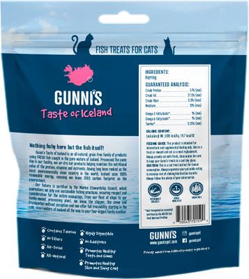 Show full view: Gunnis Taste of Iceland Whole Herring Dehydrated Cat Treats, 1.5-oz bag slide 3 of 4