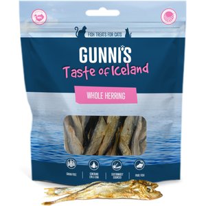 Gunnis Taste of Iceland Whole Herring Dehydrated Cat Treats, 1.5-oz bag