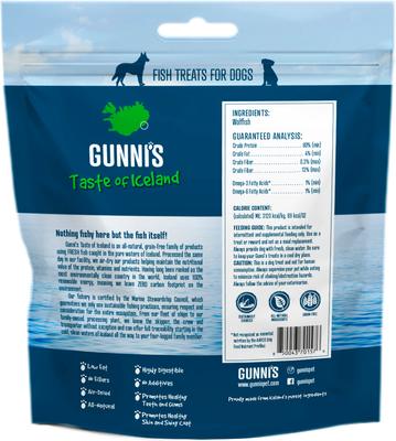 Show full view: Gunnis Taste of Iceland Wolffish Baby Bites Dehydrated Dog Treats, 2.5-oz bag slide 3 of 5