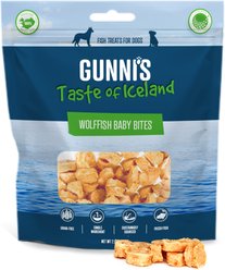 Gunnis Taste of Iceland Wolffish Baby Bites Dehydrated Dog Treats, 2.5-oz bag
