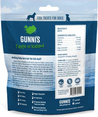 Show full view: Gunnis Taste of Iceland Wolffish Wafers Dehydrated Dog Treats, 5-oz bag slide 3 of 5