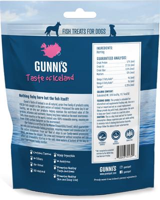 Show full view: Gunnis Taste of Iceland Whole Herring Dehydrated Dog Treats, 9-oz bag slide 3 of 4