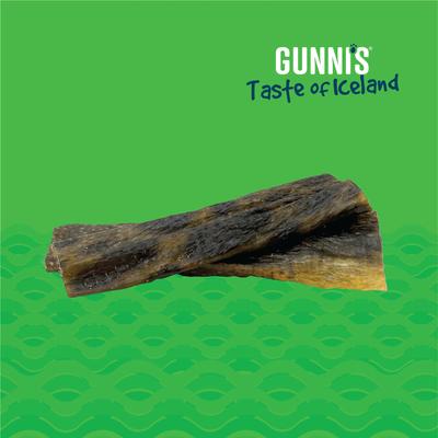 Show full view: Gunnis Taste of Iceland Wolffish Skin Shorties Dehydrated Dog Treats, 2.5-oz bag slide 4 of 5