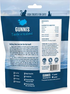 Show full view: Gunnis Taste of Iceland Cod Mini Morsel Dehydrated Cat Treats, 1.5-oz bag slide 3 of 3