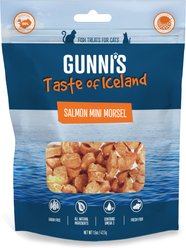 Gunnis Taste of Iceland Salmon Mini Morsel Dehydrated Cat Treats, 1.5-oz bag