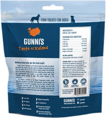 Show full view: Gunnis Taste of Iceland Salmon Baby Bites Dehydrated Dog Treats, 2.5-oz bag slide 3 of 5