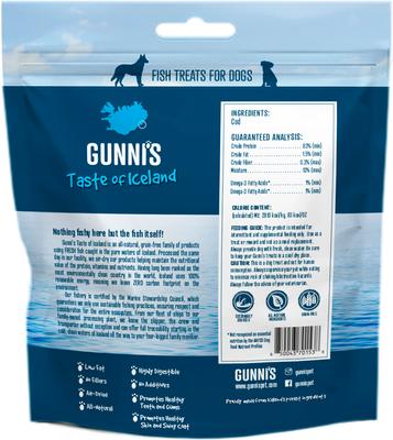 Show full view: Gunnis Taste of Iceland Cod Baby Bites Dehydrated Dog Treats, 2.5-oz bag slide 3 of 5