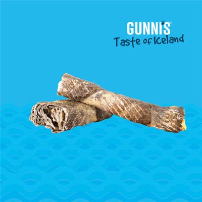 Show full view: Gunnis Taste of Iceland Cod Skin 8-in Chewy Sticks Dog Natural Chew Treats, 25 count slide 3 of 3