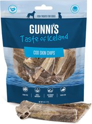 Gunnis Taste of Iceland Cod Skin Chips Dehydrated Dog Treats, 9-oz bag