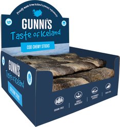Gunnis Taste of Iceland Cod Skin 8-in Chewy Sticks Dog Natural Chew Treats, 25 count slide 1 of 2