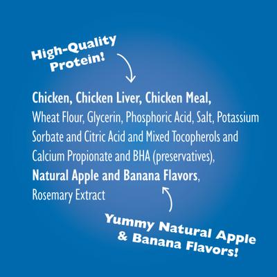Show full view: Bil-Jac YappleNanas Apple & Banana Flavor Soft & Chewy Dog Treats, 10-oz bag slide 9 of 10