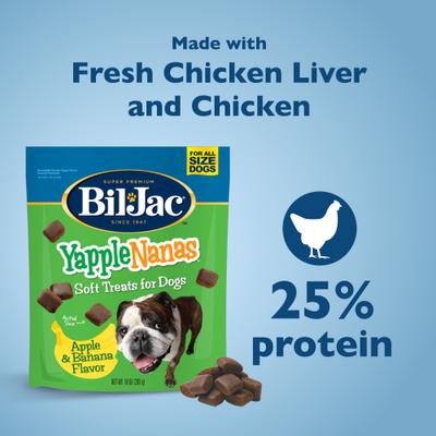 Show full view: Bil-Jac YappleNanas Apple & Banana Flavor Soft & Chewy Dog Treats, 10-oz bag slide 6 of 10