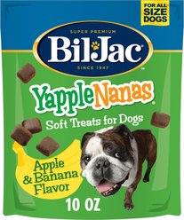 Bil-Jac YappleNanas Apple & Banana Flavor Soft & Chewy Dog Treats, 10-oz bag