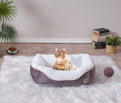 HOMLUX Cozy Indoor Dog & Cat Bed with Removable Washable Cover, Anthracite