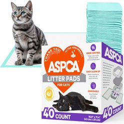 ASPCA Lemon Scented Pad Refills for Cat Litter Box, 16.9 x 11.4-in, 40 count