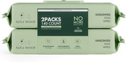 Nina Woof Premium Dog & Cat Wipes, 144 count