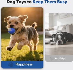 Petbobi Interactive Rechargeable Automatic Bouncing Treat Dispensing Ball Dog Toy, Blue slide 2 of 7