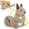 Show in main carousel: Petbobi Interactive Enrichment Puzzle Squirrel Squeaky Plush Dog Toy with Treat Pockets, Gray slide 1 of 7